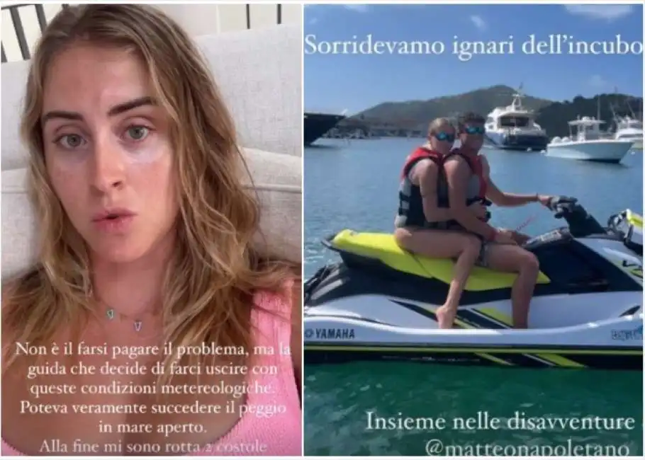 incidente moto d'acqua valentina ferragni matteo napoletano