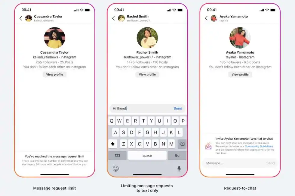 instagram limiti ai messaggi diretti 