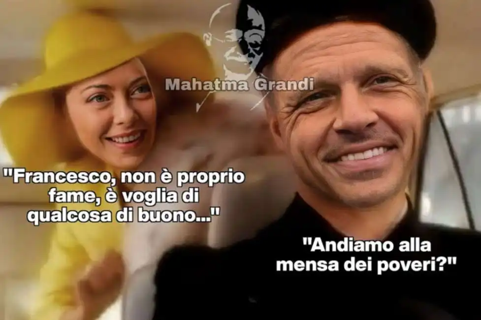 meme giorgia meloni francesco lollobrigida