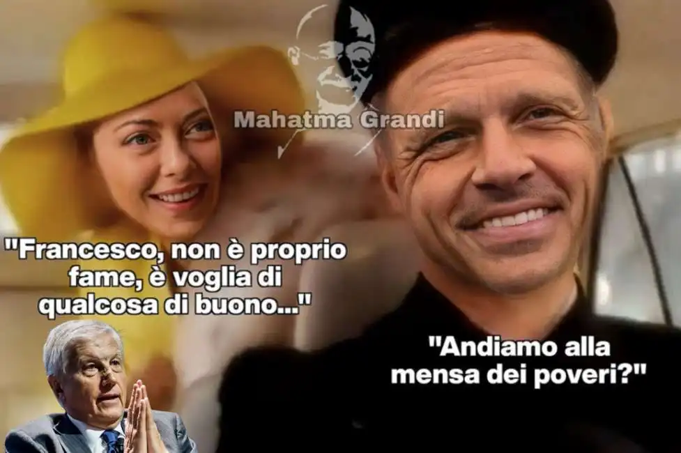 meme giorgia meloni francesco lollobrigida aldo grasso 