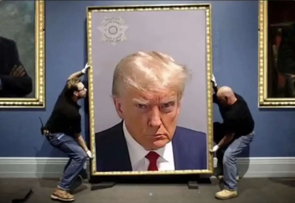 meme sulla foto segnaletica di trump - 1 donald