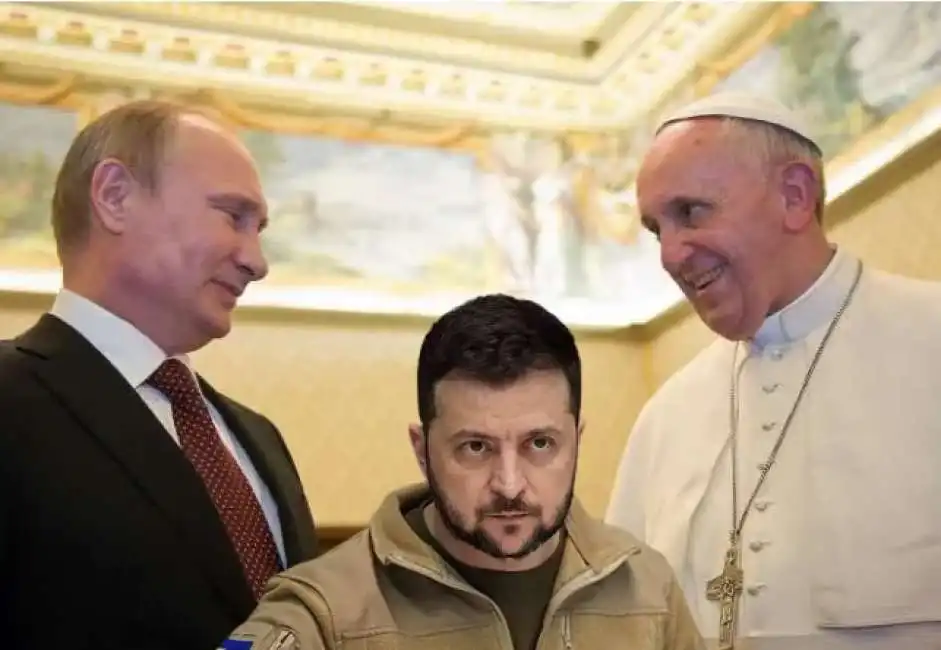 papa francesco vladimir putin volodymyr zelensky