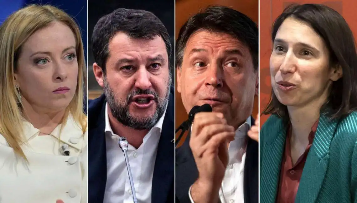 salvini meloni conte schlein