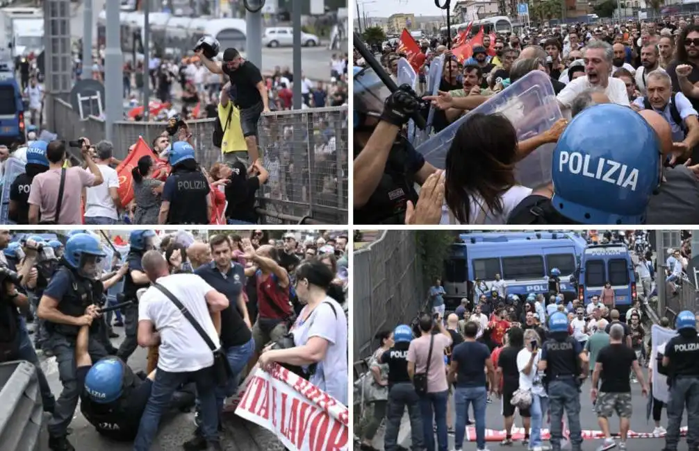 scontri alla manifestazione per il rdc a napoli reddito di cittadinanza