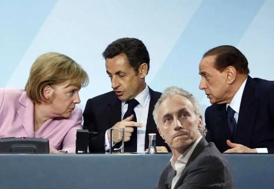 silvio berlusconi angela merkel nicolas sarkozy marco travaglio