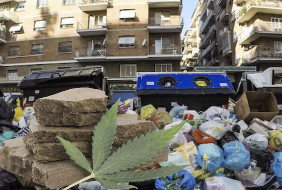 spazzatura roma hashish droga