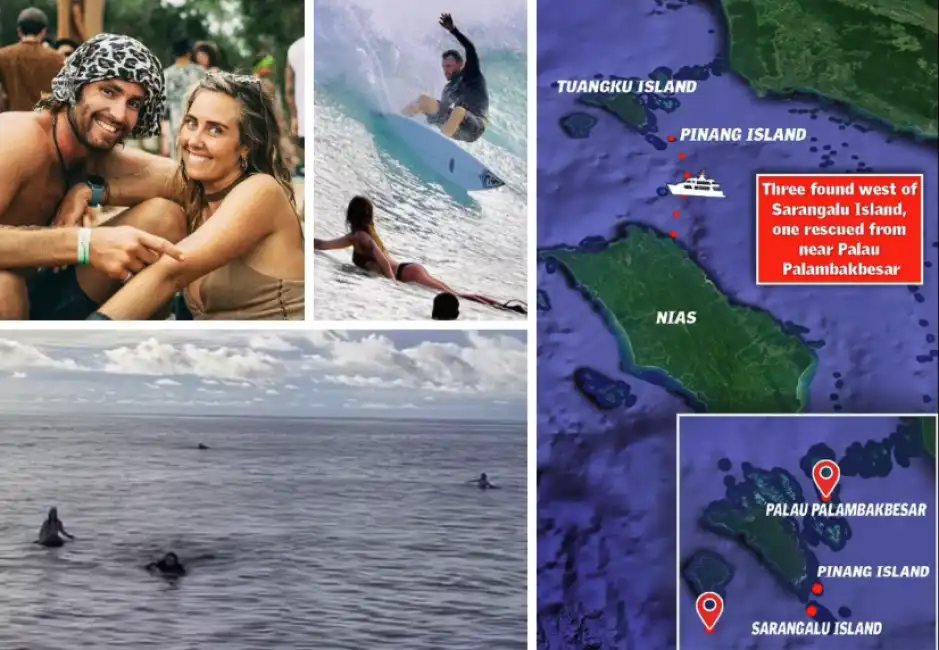 surfisti indonesia trovati dispersi oceano