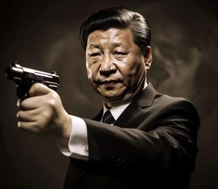 xi jinping come 007  - immagine creata con l intelligenza artificiale 