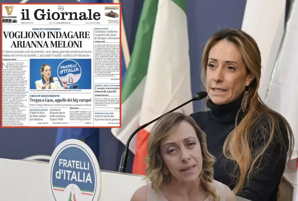 arianna meloni giorgia il giornale indagata sallusti 