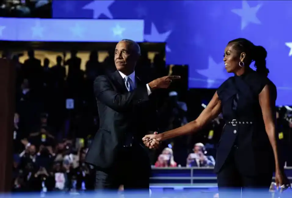 barack e michelle obama - convention democratica a chicago