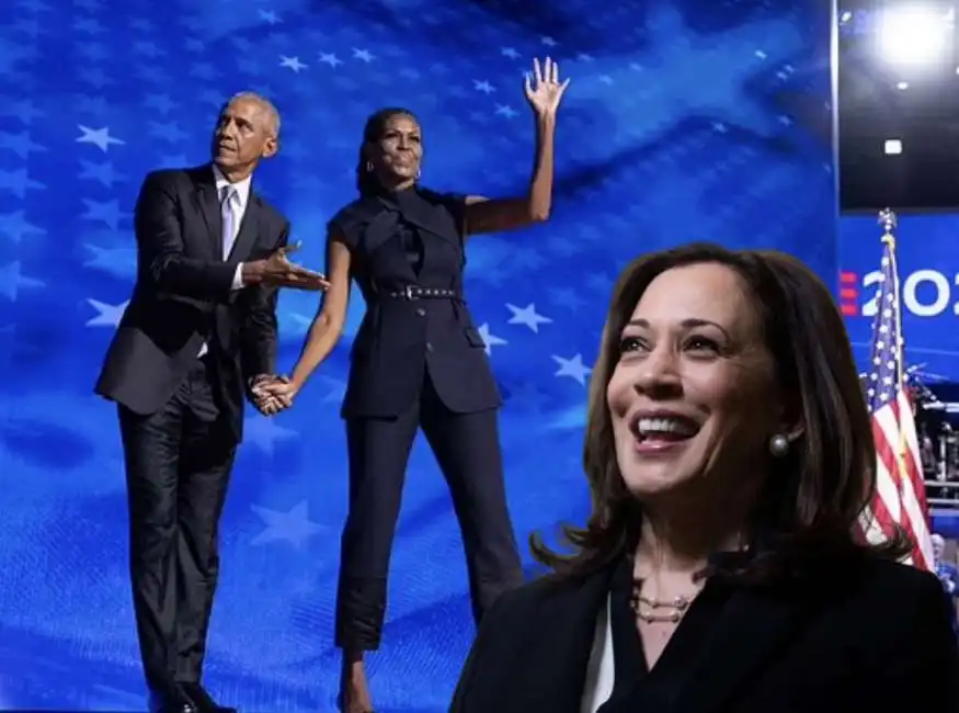 barack e michelle obama - kamala harris