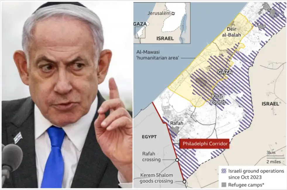 benjamin netanyahu corridoio filadelfia