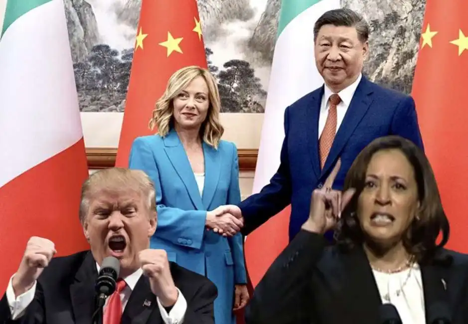 donald trump kamala harris giorgia meloni xi jinping 