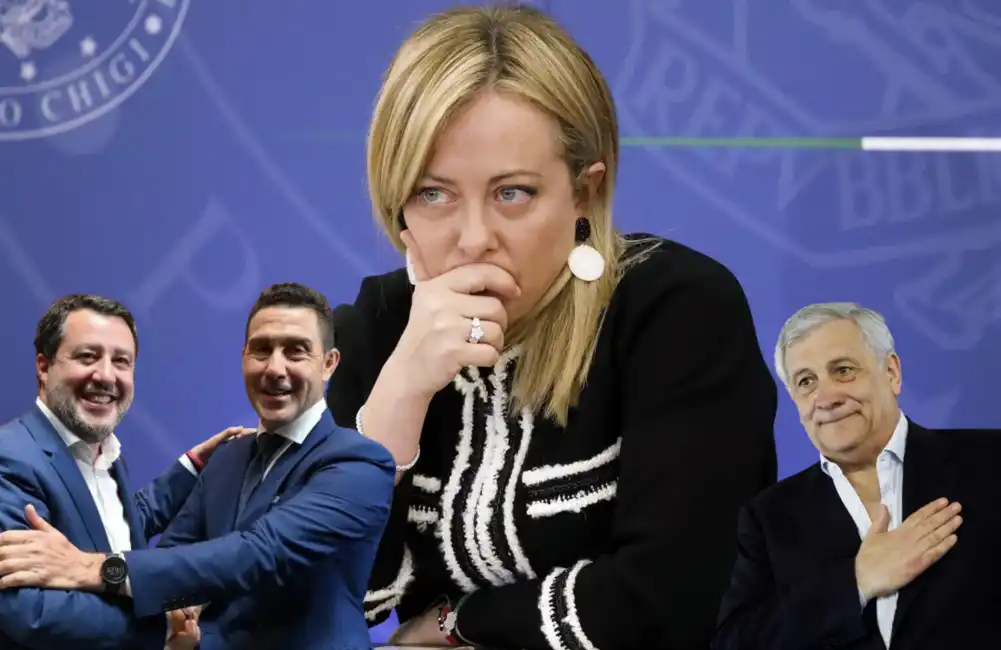 giorgia meloni roberto vannacci matteo salvini antonio tajani