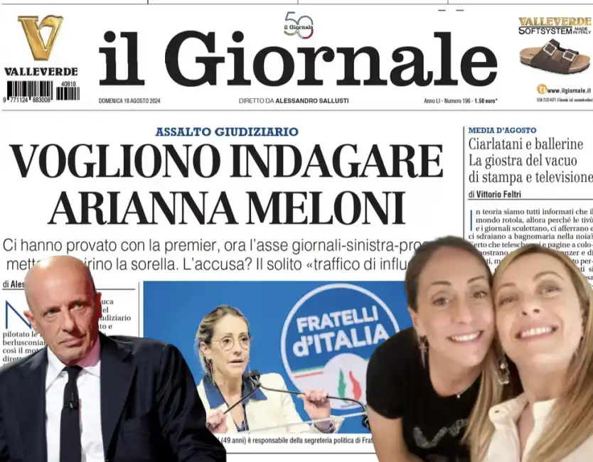 il giornale alessandro sallusti arianna giorgia meloni