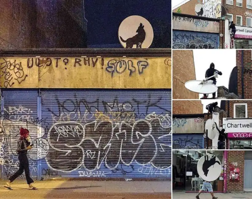 il lupo di banksy rubato a londra