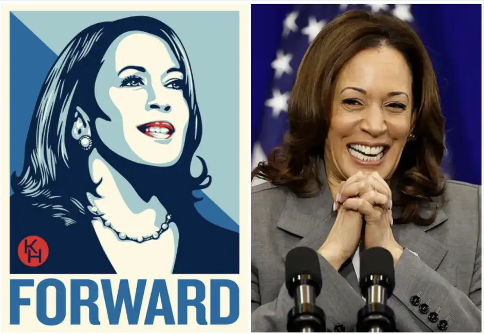 il poster di kamala harris by obey

