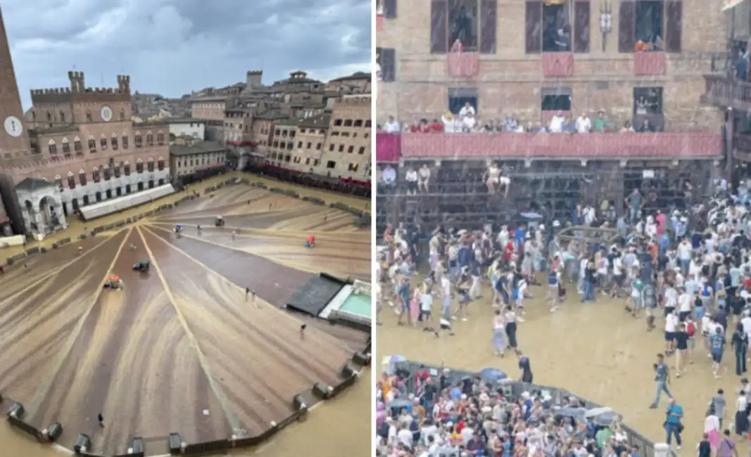 palio di siena pioggia