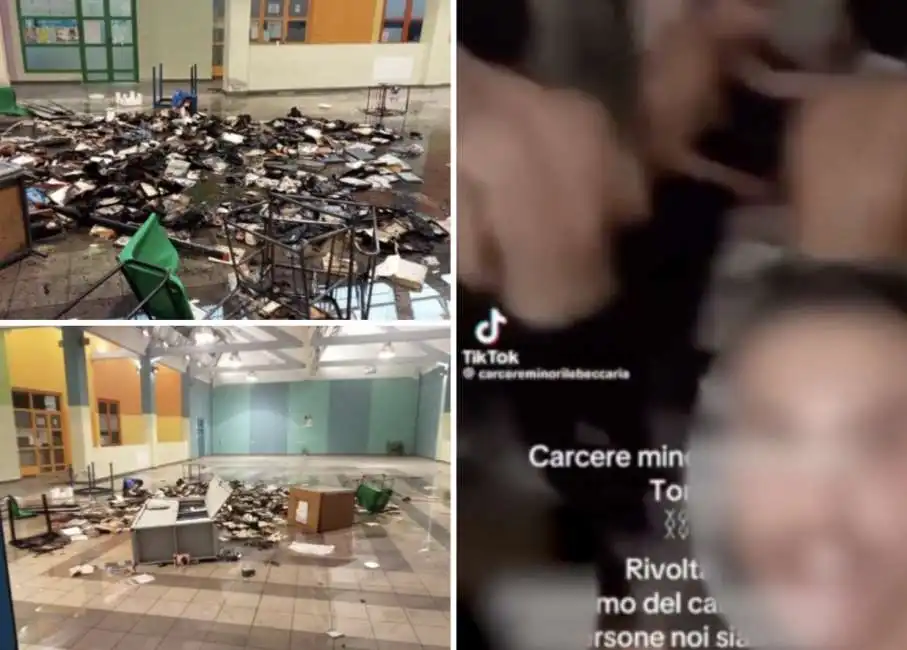 rivolta nel carcere ferrante aporti di torino - i video su tiktok - 1 