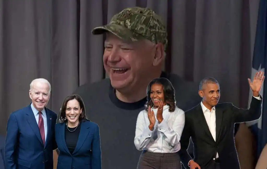 tim walz joe biden kamala harris barack obama michelle