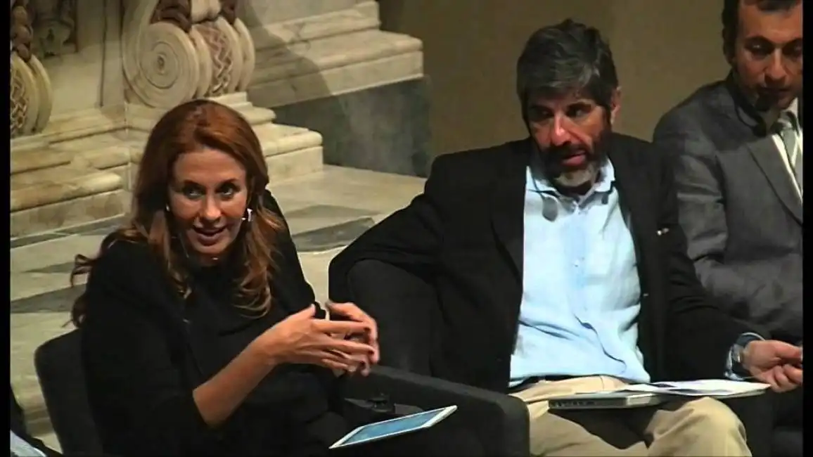 monica maggioni con gianni riotta.