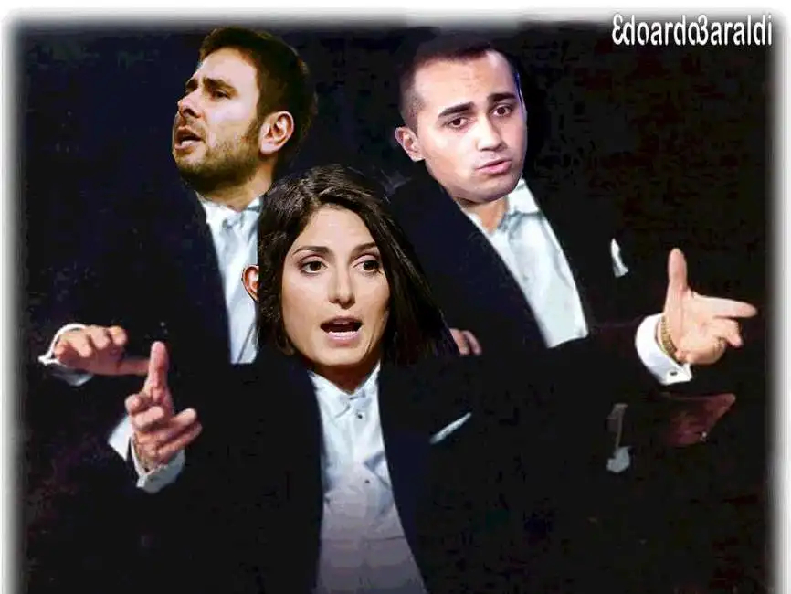 tre tenori di maio di battista virginia raggi luigi alessandro 