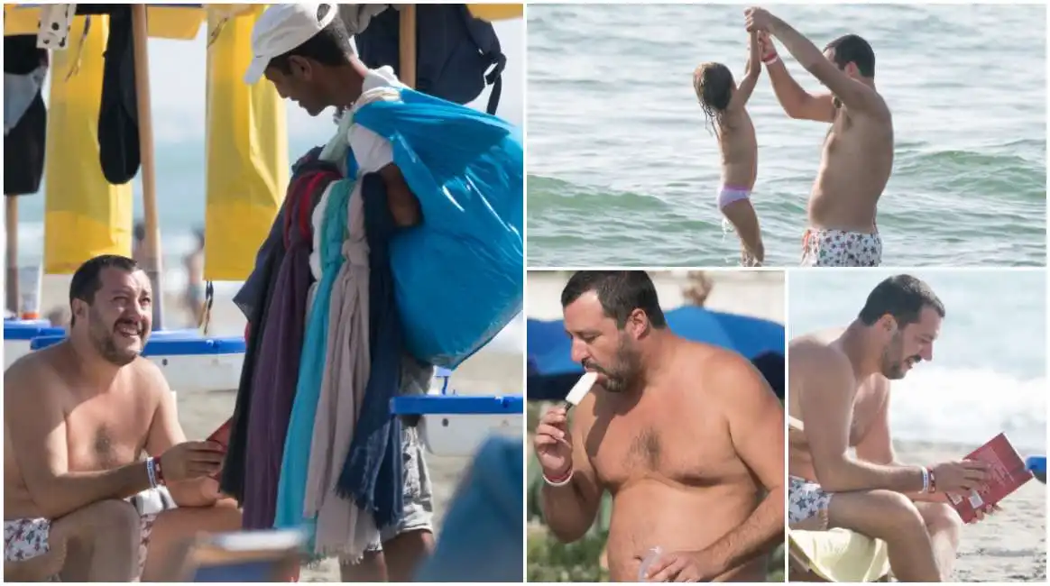 matteo salvini al mare