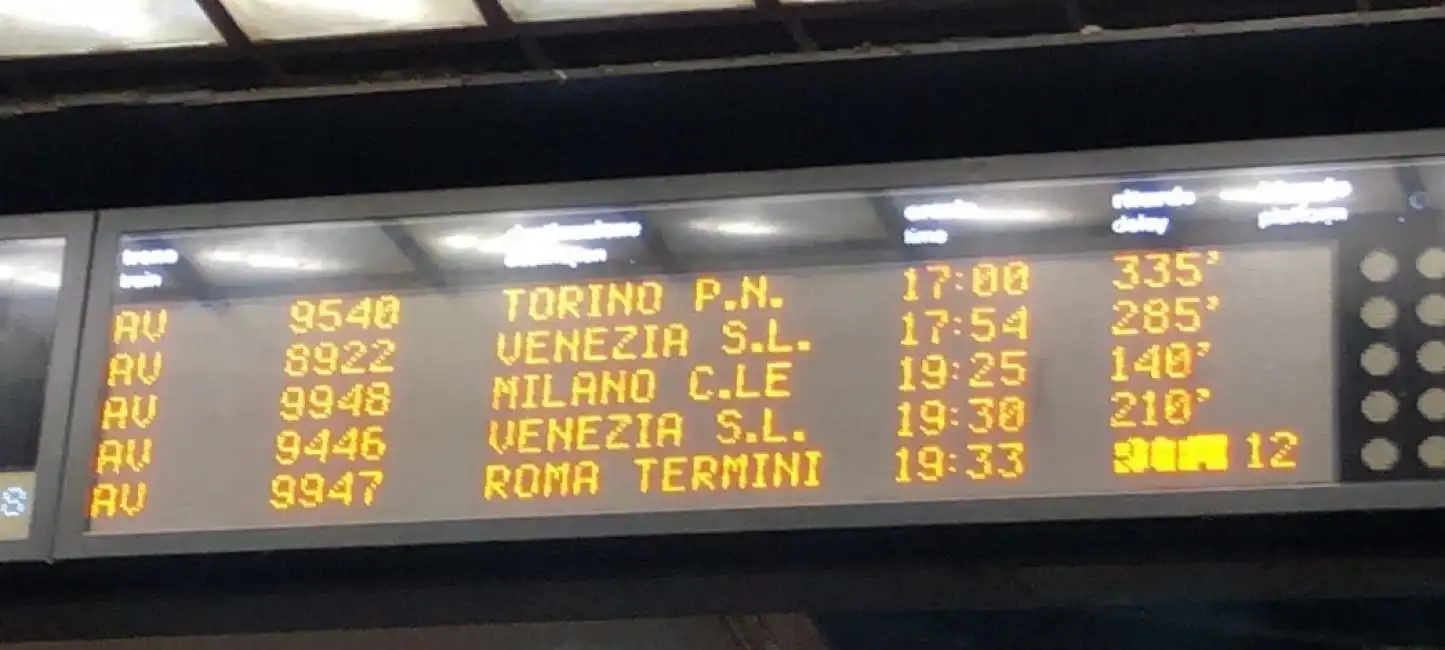 trenitalia ritardi stazione termini