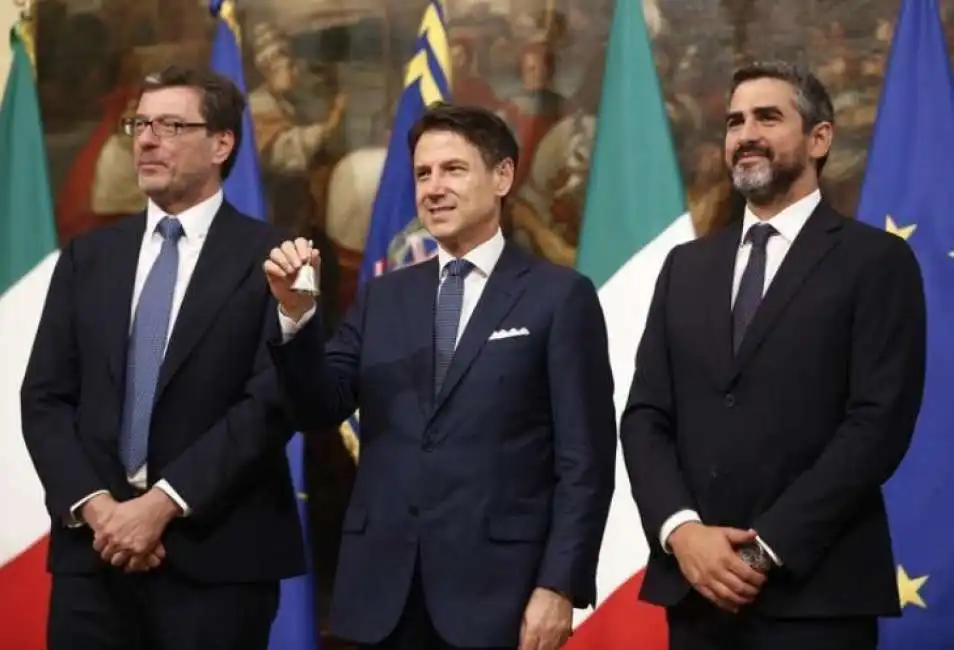 giuseppe conte riccardo fraccaro giancarlo giorgetti