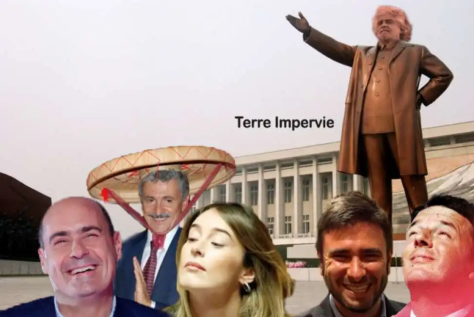 grillo zinga di battista renzi