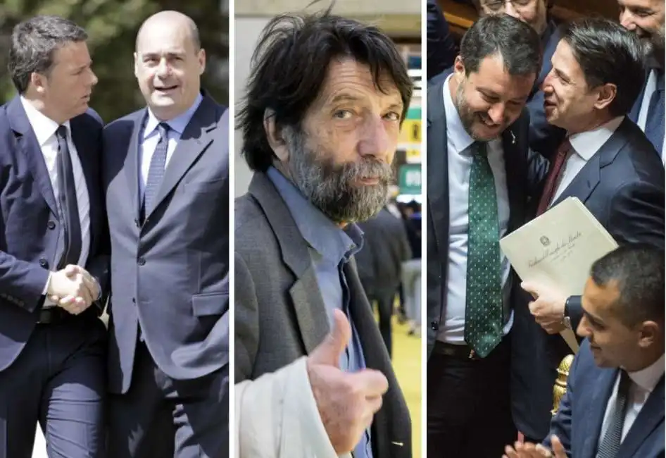 matteo renzi nicola zingaretti massimo cacciari giuseppe conte matteo salvini