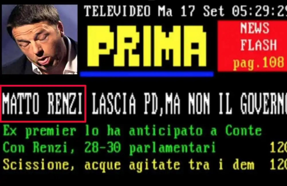 renzi televideo