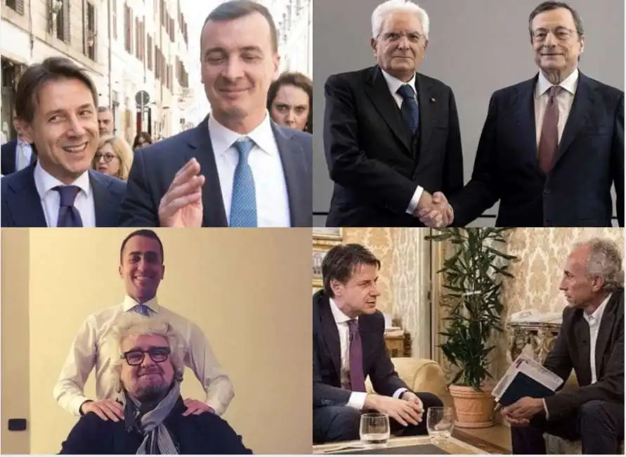 conte travaglio casalino mattarella draghi grillo