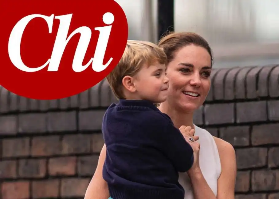 kate middleton con il figlio louis