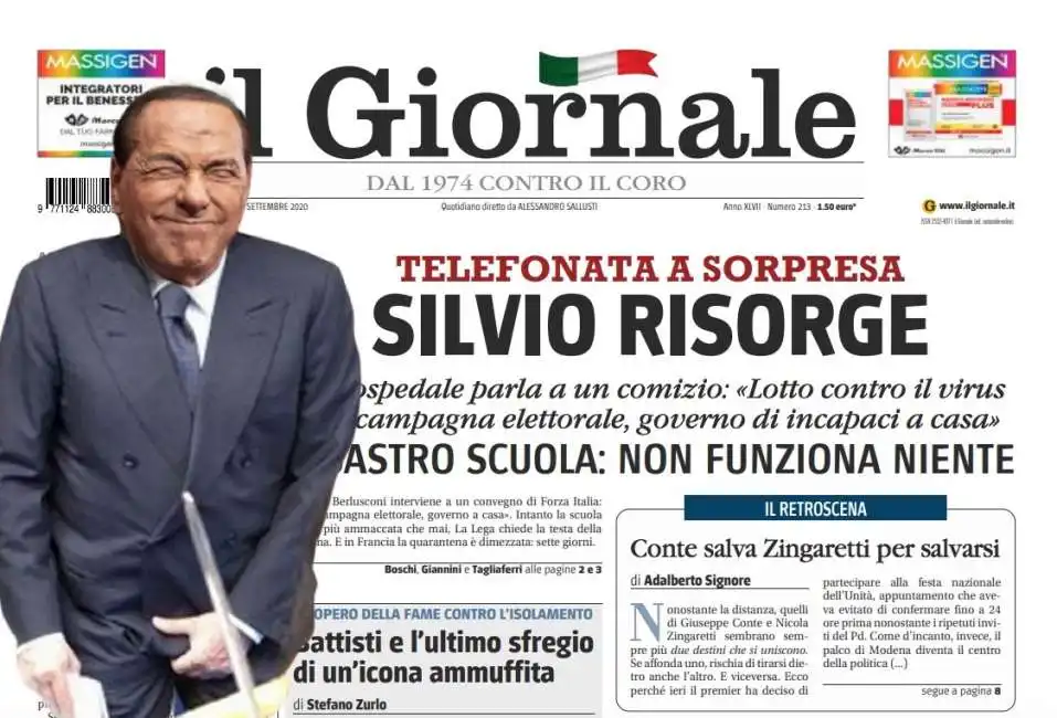 silvio berlusconi risorge giornale