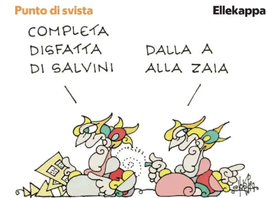 vignetta ellekappa - salvini e zaia