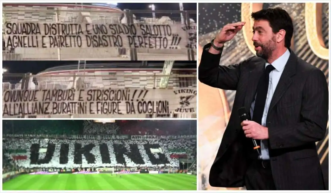 agnelli striscioni tifosi viking juventus