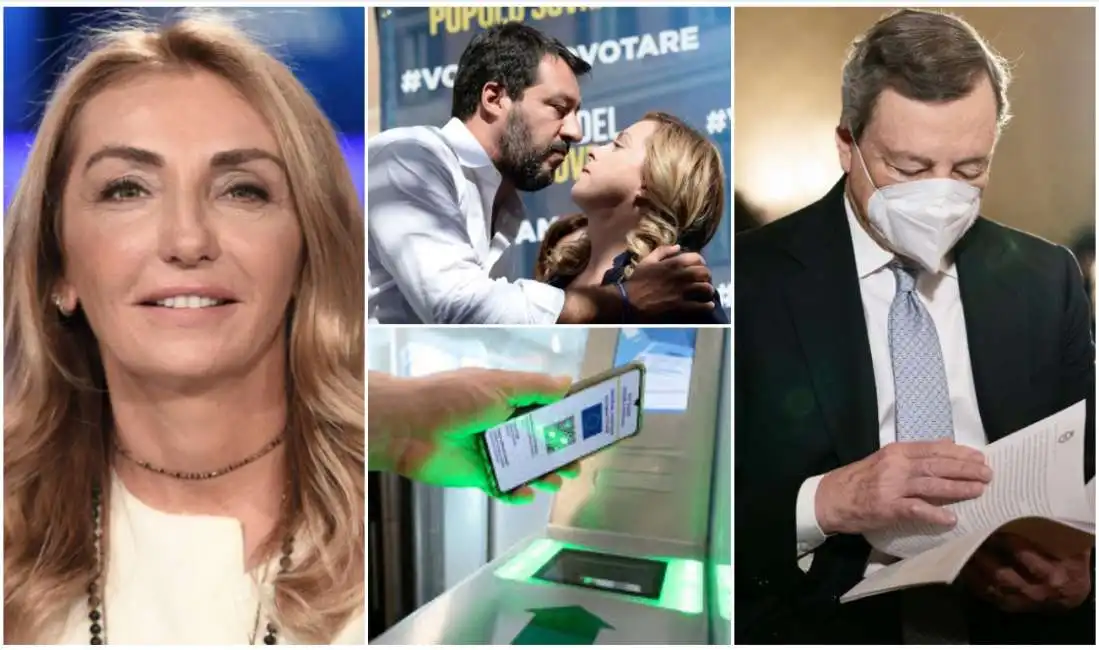 alessandra ghisleri matteo salvini green pass giorgia meloni mario draghi