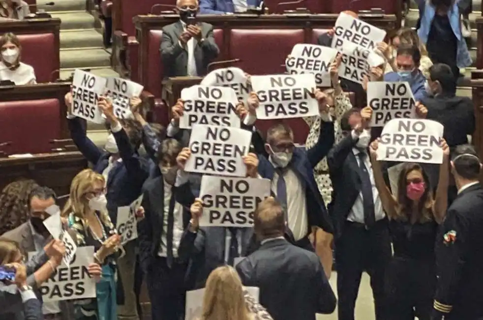 no green pass in parlamento