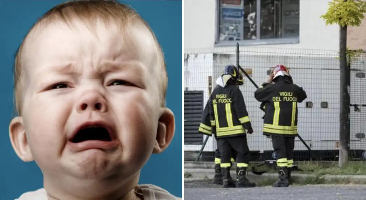 palazzina evacuata bambino piange