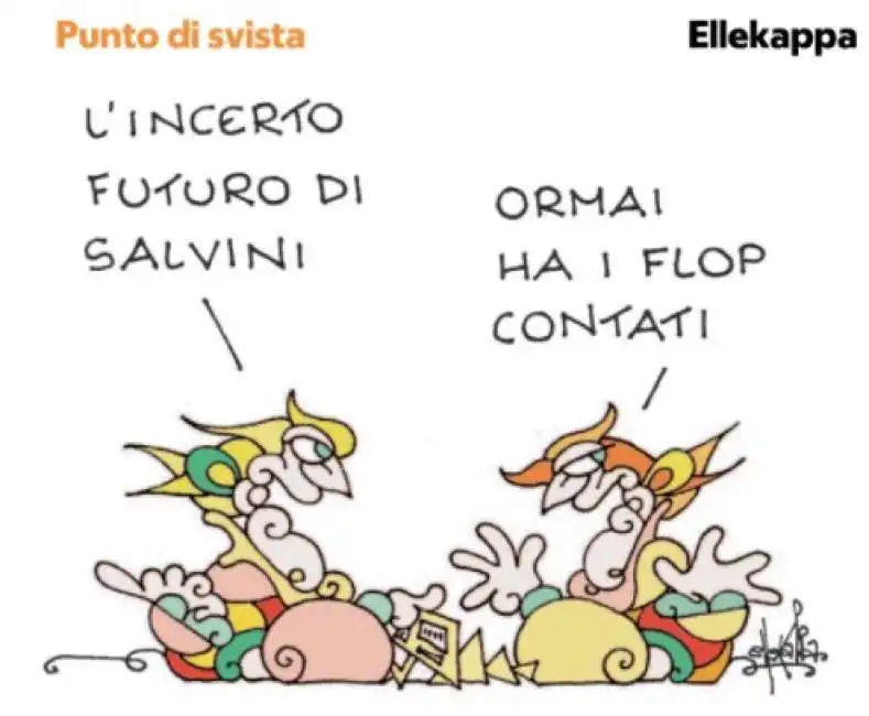 vignetta ellekappa - salvini e i flop contati