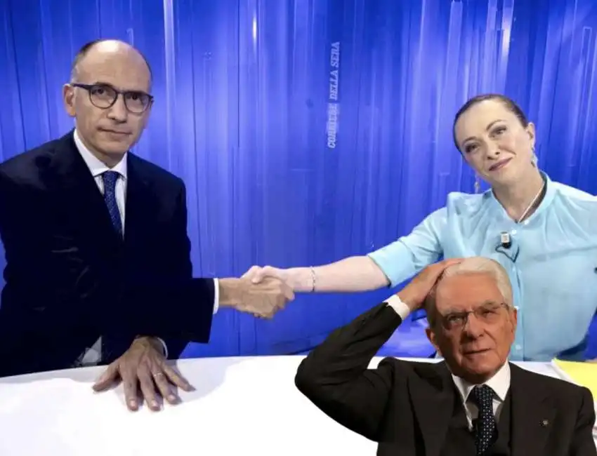 enrico letta giorgia meloni sergio mattarella 