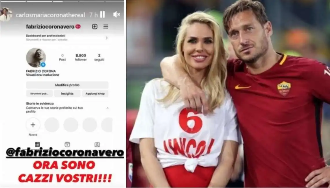 francesco totti ilary blasi fabrizio corona