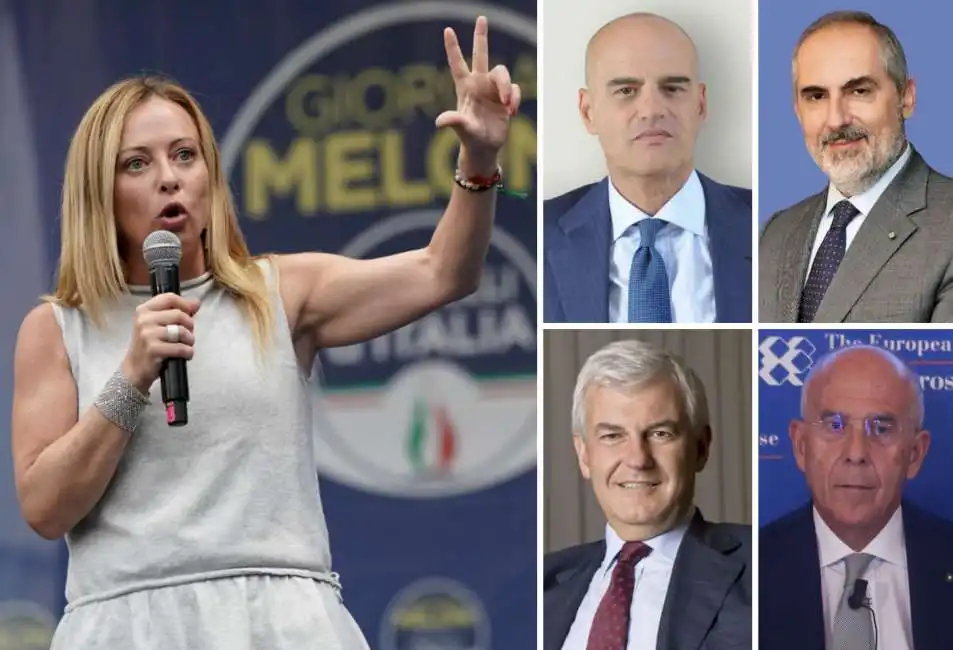 giorgia meloni stefano donnarumma claudio descalzi francesco starace alessandro profumo 