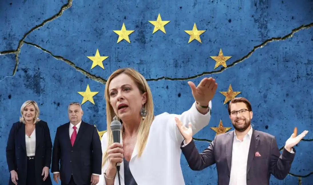 giorgia meloni viktor orban marine le pen jimmie akesson 