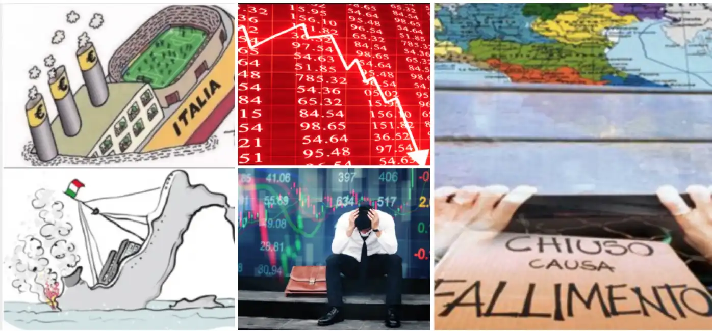 italia borsa crollo default tempesta perfetta