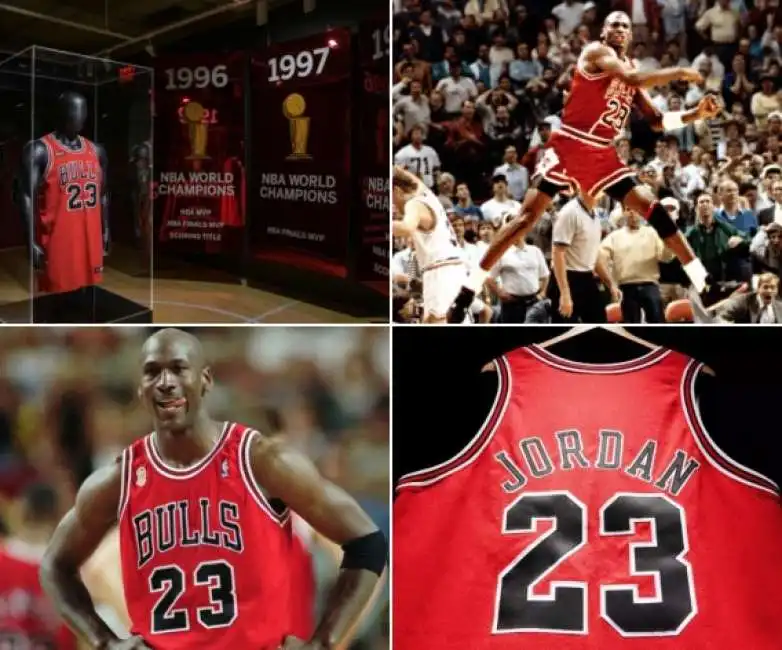 la maglia indossata da michael jordan nella sua ultima stagione