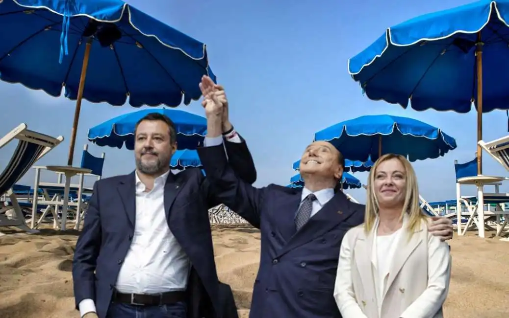 matteo salvini giorgia meloni berlusconi balneari