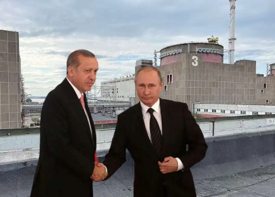 recep tayyip erdogan vladimir putin centrale nucleare zaporizhzhia 