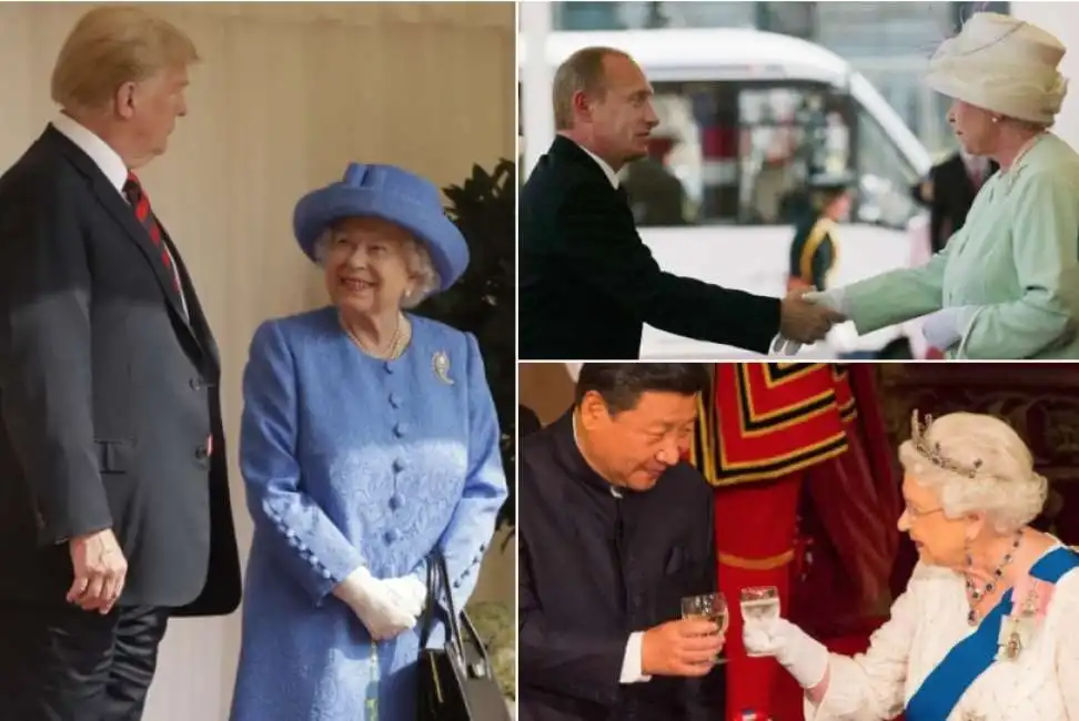 regina elisabetta trump putin xi jinping